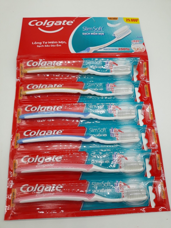 Colgate Toothbrush  Slim Soft Swan -12pcs/ pack, 12 packs/ case