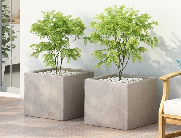 Flower Pot fiberglass cement planters/lightweight cement pots