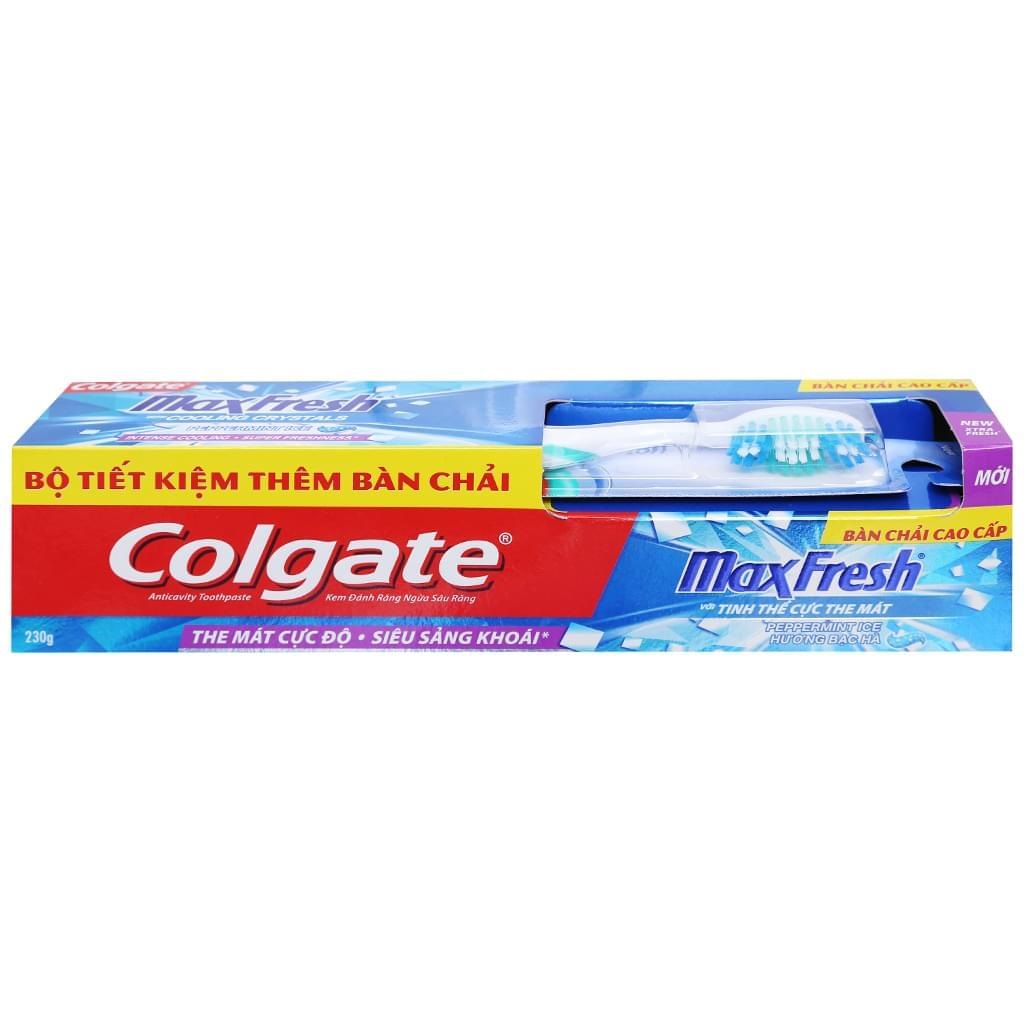 Colgate Toothpaste Maxfresh with cooling Crystals Peppermint   ice 180g ( 6 Unit/pack, 6 pack/case)