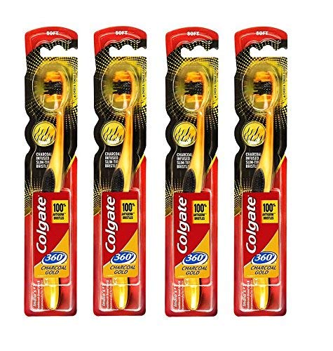 Colgate Toothbrush 360 Charcoal  Gold - 6pc/ tray*2trays/case