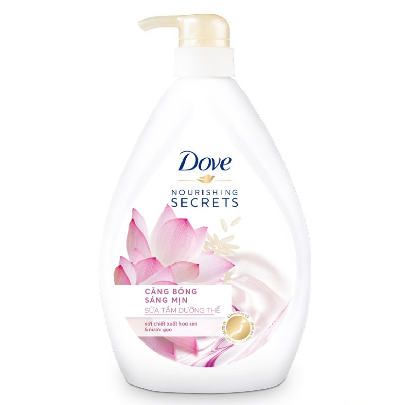 Dove Shower Bright Smooth Lotus flower and Rice 530g