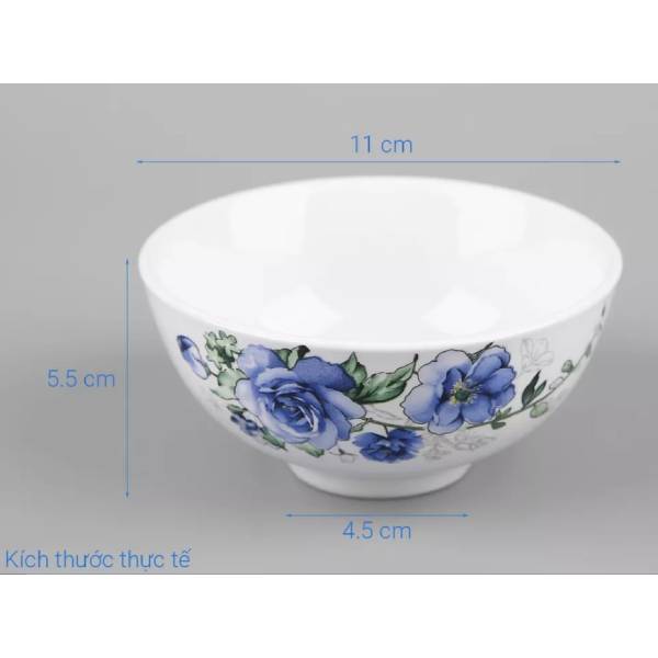 Ceramic rice bowl has a unique pattern, classic design, and thick durable bowl material
