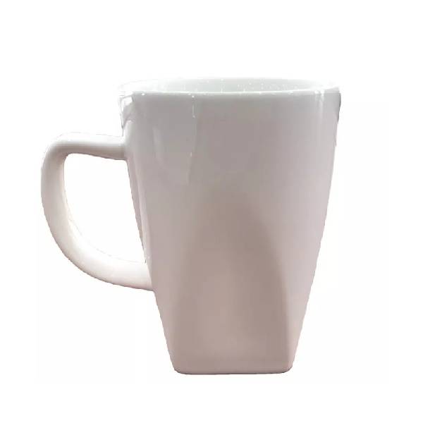 Ceramic drinking cup glazed square bottom modern design durable ceramic material