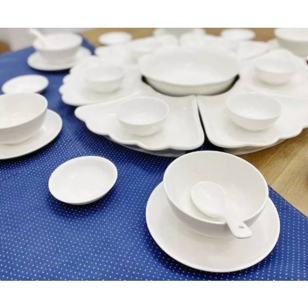 Simple modern design glazed ceramic tableware for seasoning
