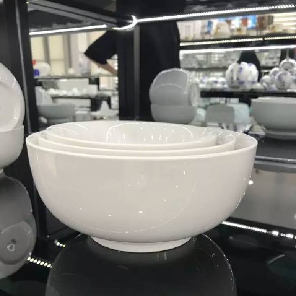 Hotel ceramic soup bowl white durable ceramic material 6 7 8 inches