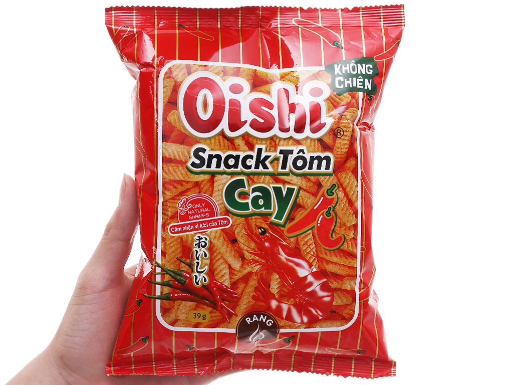 Oishi spicy shrimp snack 39g